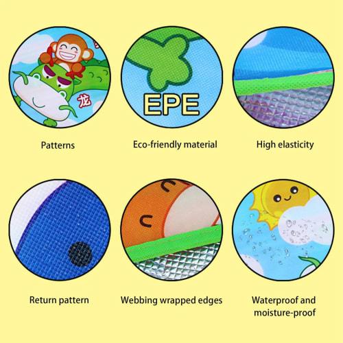 Newborn Floor Mat | Hexagonal Soft Elastic Waterproof Crawling Mat, Educational Playpen, Round Hexagonal Baby Crawling Mat, Baby Crawling Mat, Ball Po