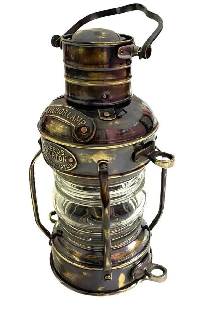 Nautical Minor Brass Oil Lamp Hanging Lantern Antique Marine Ship Lantern Lamp