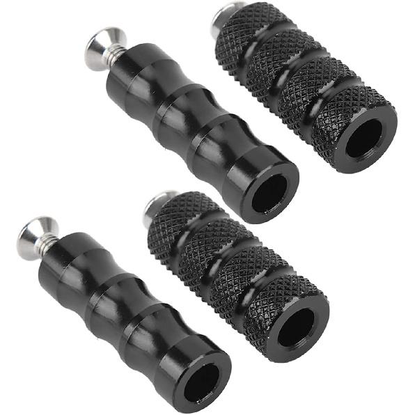 Motorcycle Brake Foot Pegs CNC Machined for M6 6mm Mounting Bolts Compatible with Custom Rearsets and Aftermarket Motorbike Modifications