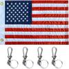 Embroidered Stars Boat Flag 12x18 Inch - American Boat Flag Kit with 4 Clips Heavy Duty Nylon Sewn Stripes US Pontoon Boat Marine Flags Banner with 2