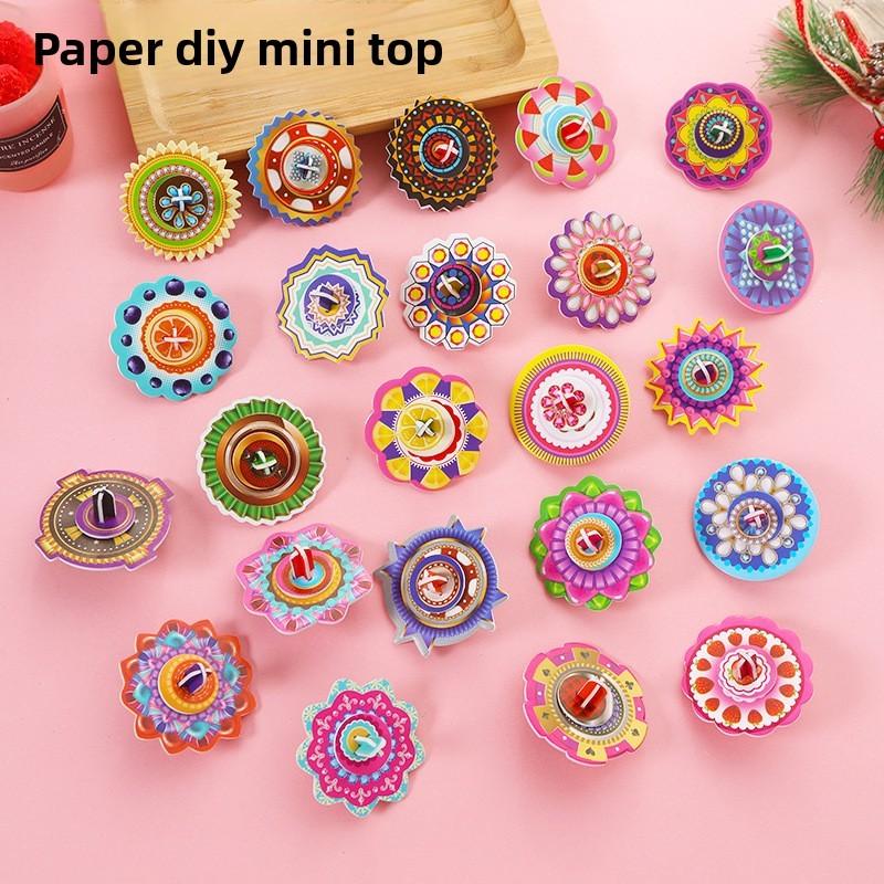Children Diy 3d Puzzle Paper Gyroscope Art Craft Toy Gift For Kids School