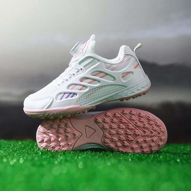 New Rotating Button Children's Football Shoes Girls Primary School Boys Game Broken Nails Girls Training Shoes