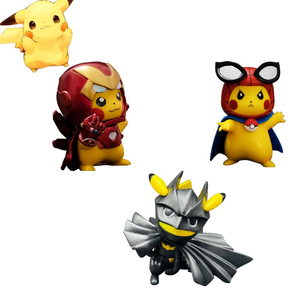 Marvel Avengers Infinity War Captain America Figure Collection Pikachu Ornament