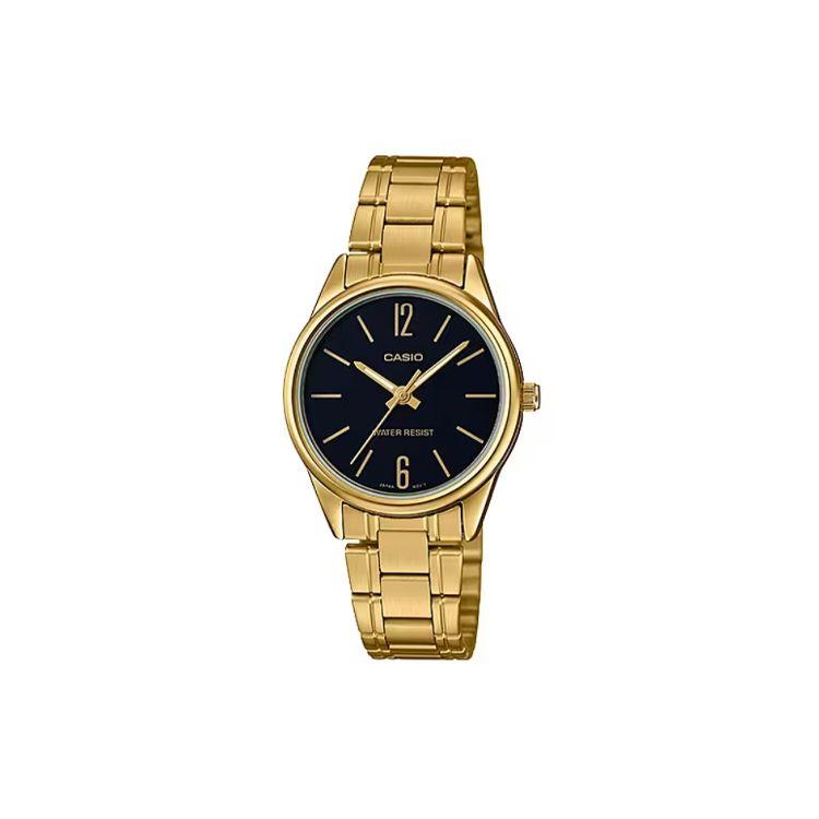 

Casio Standard Series 30M Water Resistant Quartz Movement Stainless Steel Strap Watch Men watches Black LTP-V005G-1B Black Dial