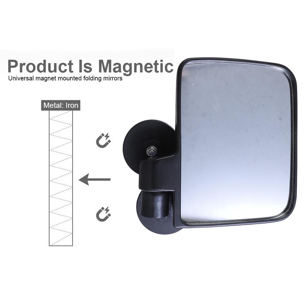 Strong Magnetic Side Mirrors Waterproof Rearview Mirror Golf Cart Side Mirrors Replacement Accessory Easy Installation