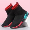 Elastic socks shoes women's high-top casual sports shoes medium tube versatile thick-soled knitted short boots socks boots
