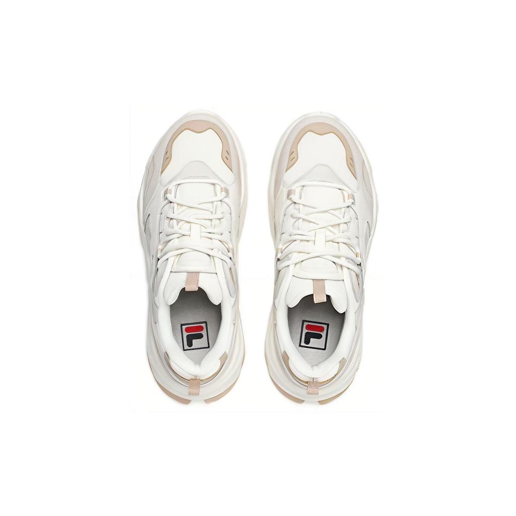 Fila Collina Textile, Synthetic Leather Comfortable Abrasion Resistant Low Top Casual Shoes Women's Beige F12W312117GMA
