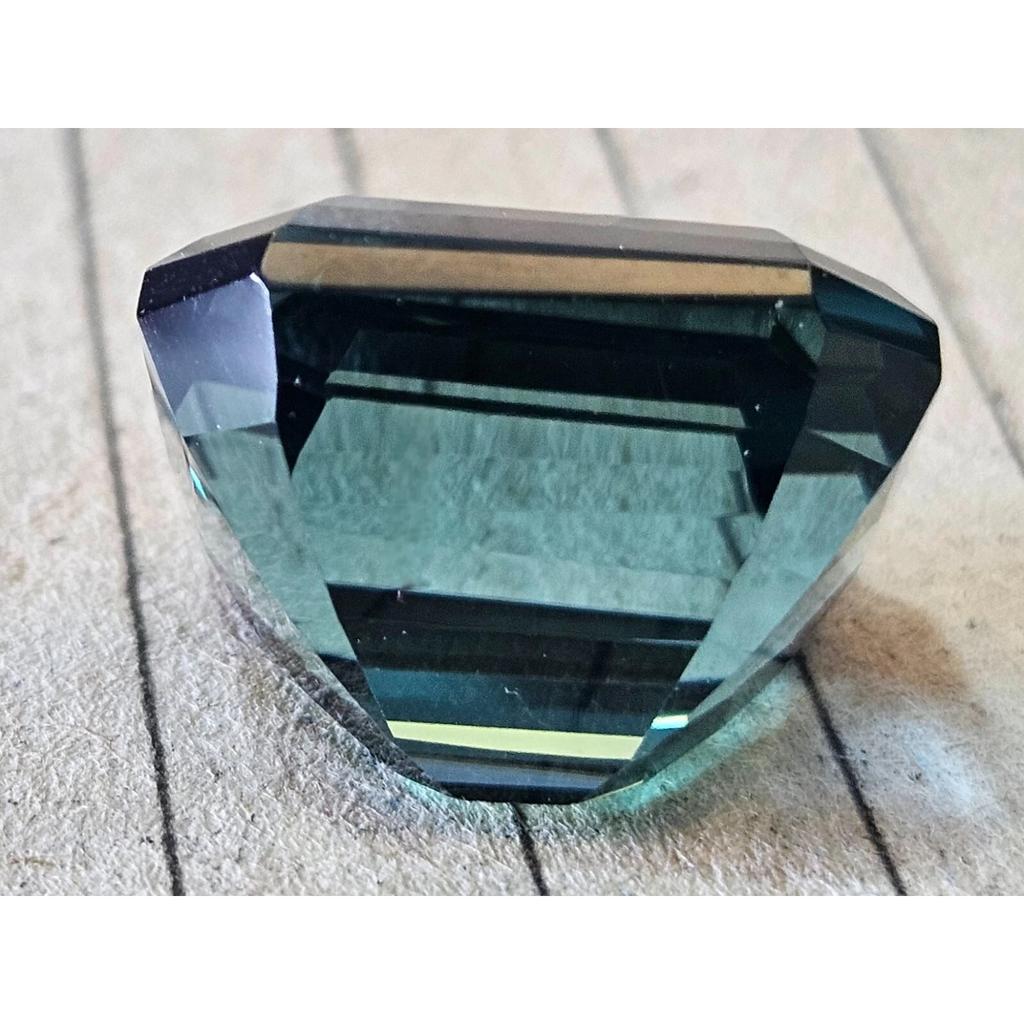 Natural Tourmaline Blue Green 11-12 Ct Emerald Cut Beautiful Loose Gemstone