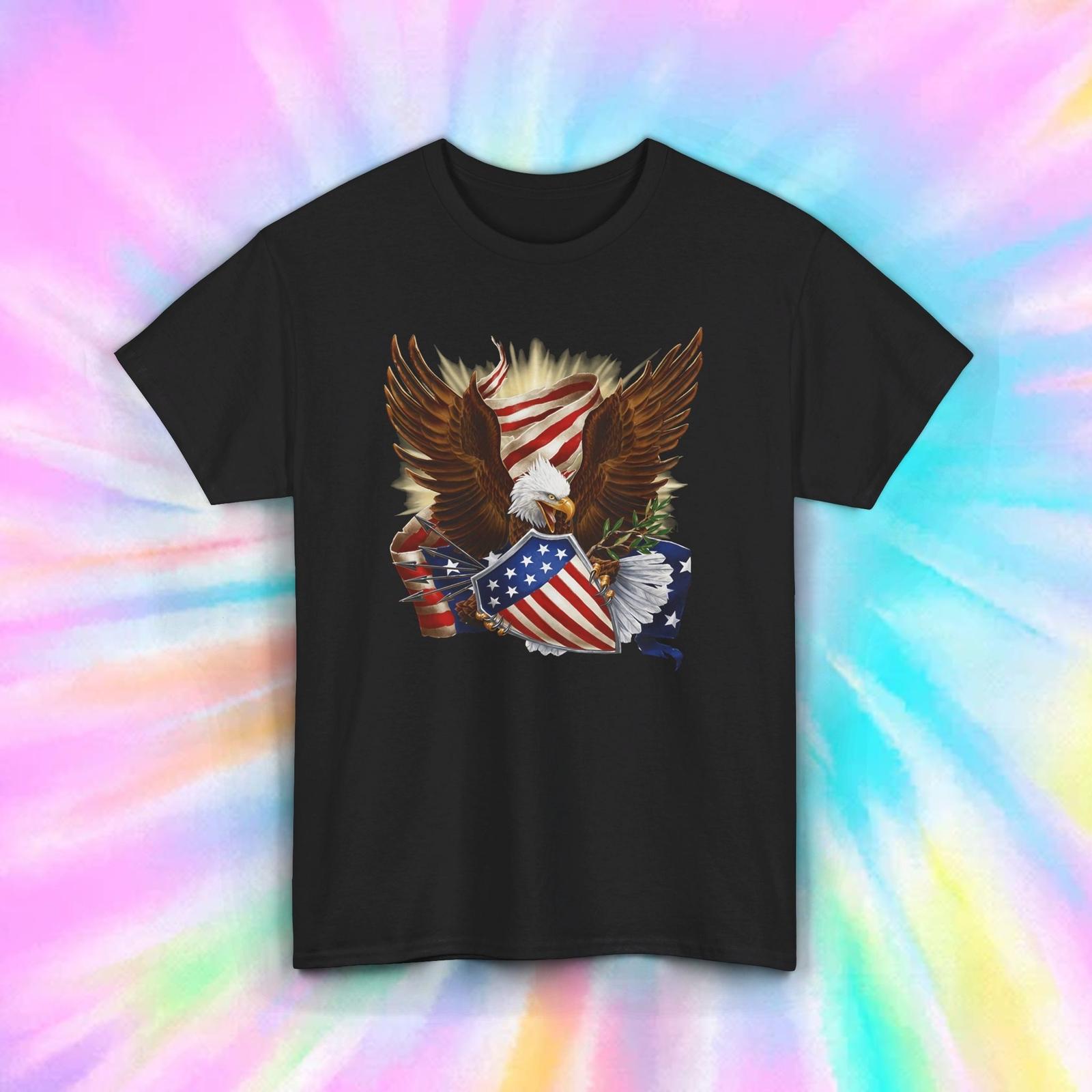 Patriotic Eagle Flag Tee | American Pride Shirt | USA Freedom Gift L