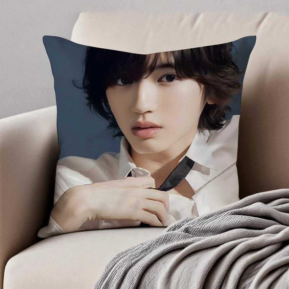 Handsome Japanese Actor MMichieda Shunsuke Cushion Cover Pillowcase Antidustmite Invisible Zipper Short Plush Sofa Cushion