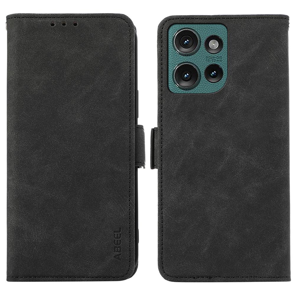 ABEEL For Motorola Edge 50 Neo 5G/Moto S50 5G/Thinkphone 25 5G Case PU Leather Folio Stand View RFID Blocking Phone Cover