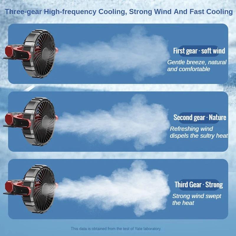 Xiaomi Universal Mini Car Fan Large Wind Three Speed Control Brushless 360° Adjustable Portable 5V Single Head Car Fan USB Interface