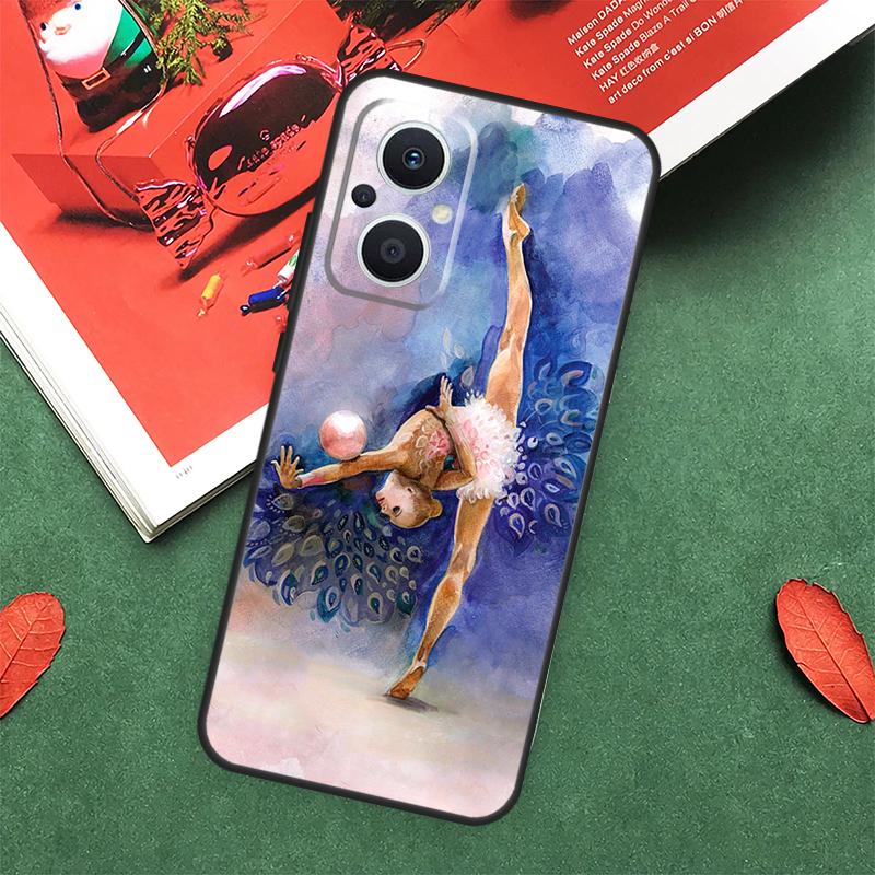 Gymnastics Oil Painting Case For OPPO Reno 10 11 12 13 14 Pro 11F 12F 13F 14F 7 8 Lite OPPO Find X9 X8 X5 Pro Cover