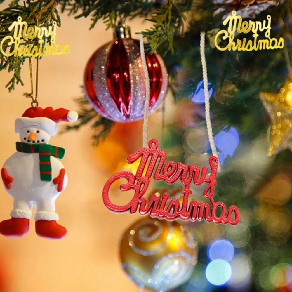 10pcs Decorative Christmas Letter Sign Pendant Hanging Merry Christmas Letter Ornament  Window
