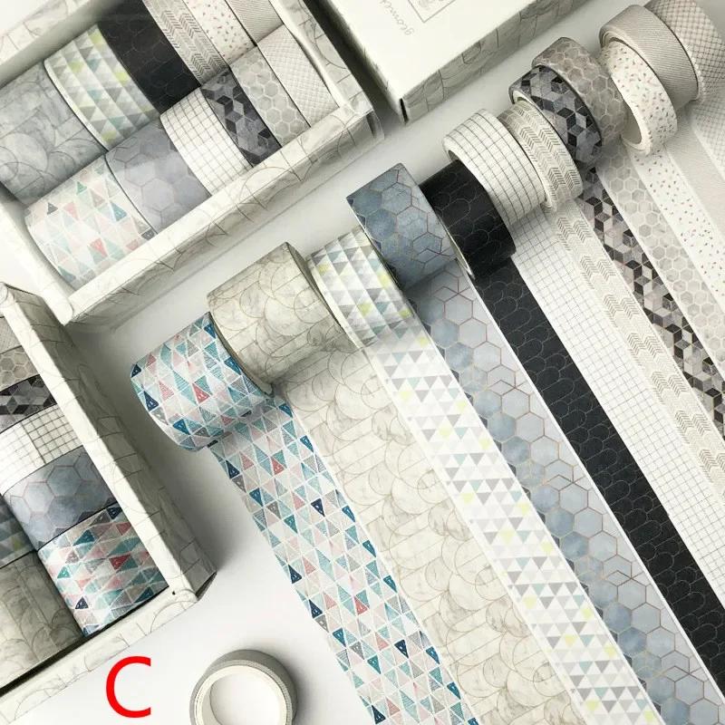 12 st Vintage Washi Tape Set Creative Japanese Kawaii Masking Tejp Papper Gör-det-själv Dekorationsmaterial