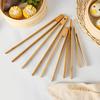 Bamboo Anti-Scald BBQ & Dessert Tongs with Long Handle