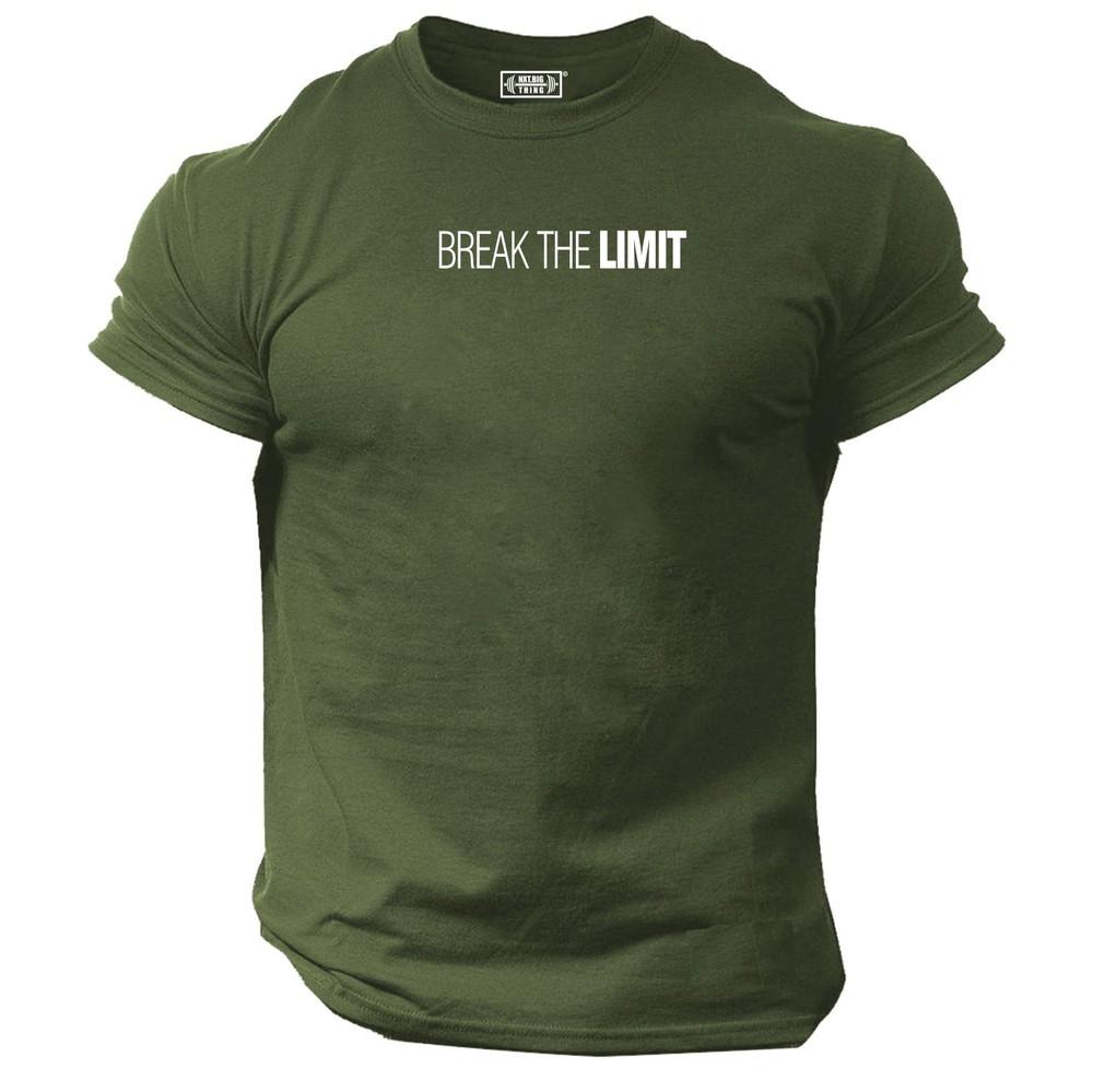 Break The Limit T Shirt Gym Clothing Bodybuilding Training Workout Exercise Top S