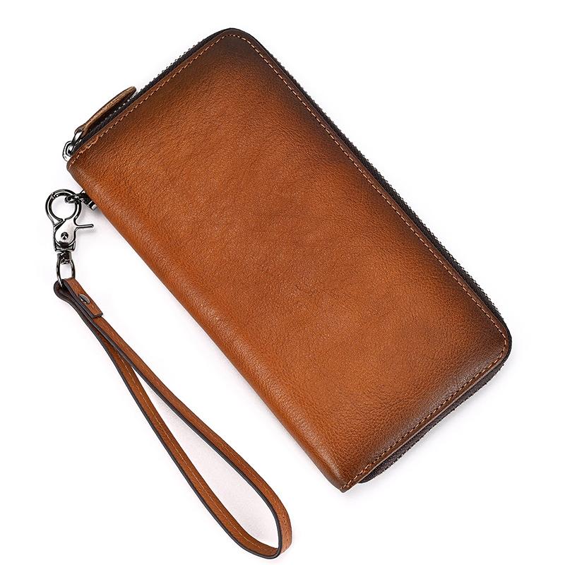 Herren Geldbörse Luxus Hohe Qualität 2026 Echtes Leder Clutch Tasche Für Weiblich Männlich Lange Geldbörse Mode Münzbeutel Halter Von Frau