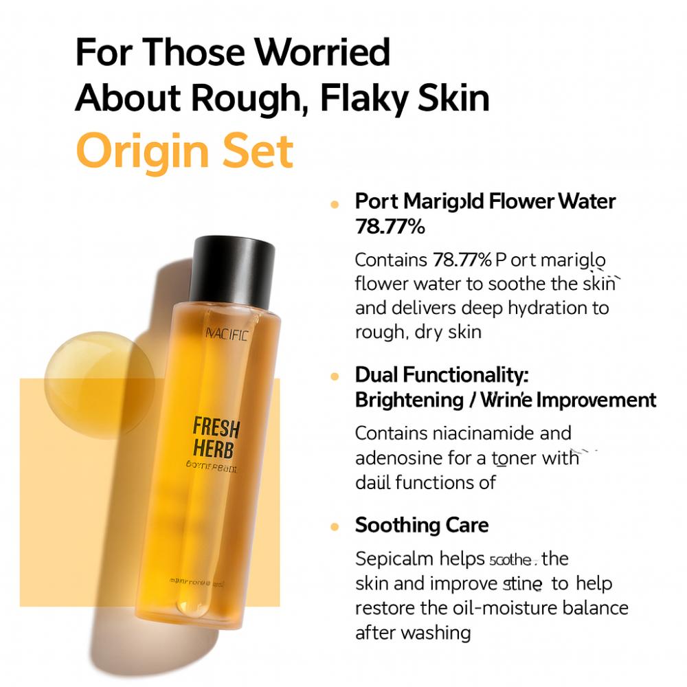 NACIFIC Fresh Herb Origin Skincare Set (3 Items: Toner, Serum, Cream)