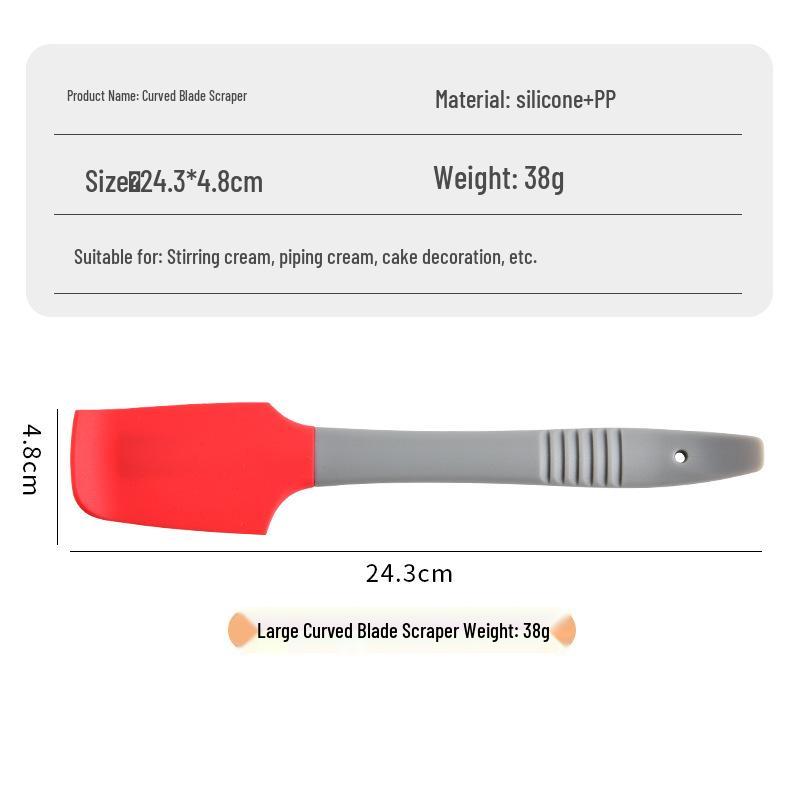 Two-Piece High-Temperature Silicone Spatula Set for Baking and Mixing