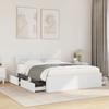 vidaXL Bed Frame with Headboard Without Mattress White 120x190 Cm