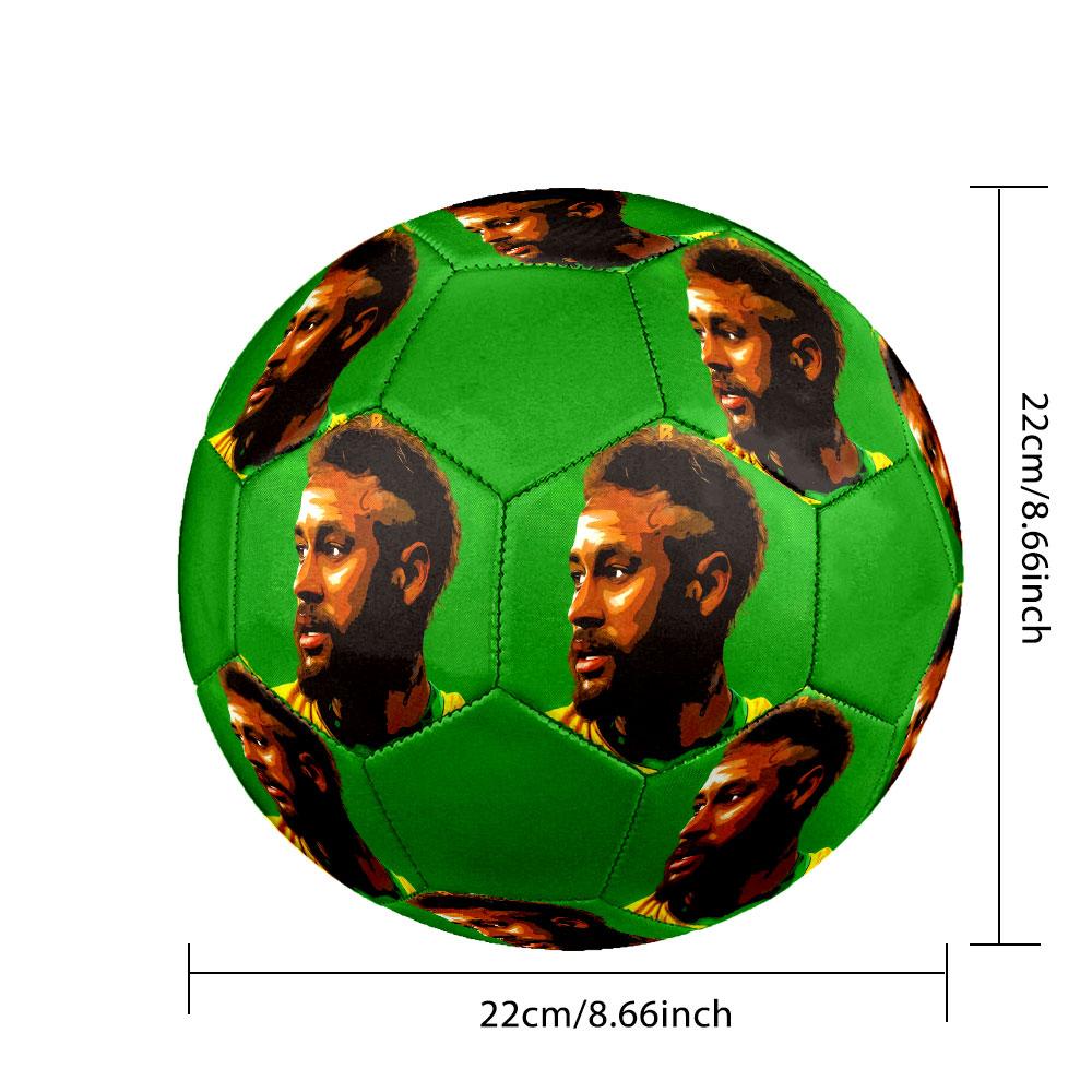 1PC Neymar Global Sensation Size 5 Soccer Ball PrahaIndoor Soccer Ball Colorful All Ages Machine Stitched PVC Competition Ready Durable High-Bounce