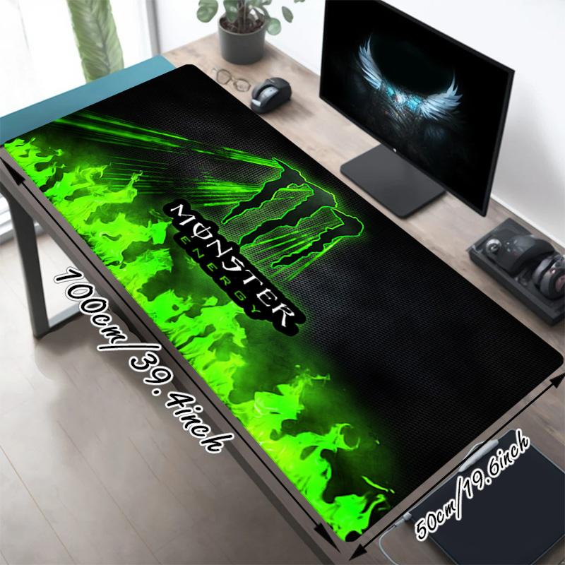 Monster Energy Xl Gaming Mouse Pad Nonslip Rubber Base Stitched Edge Waterproof Desk Mat For Pc Laptop Gamer Office Computer Accessories C929685