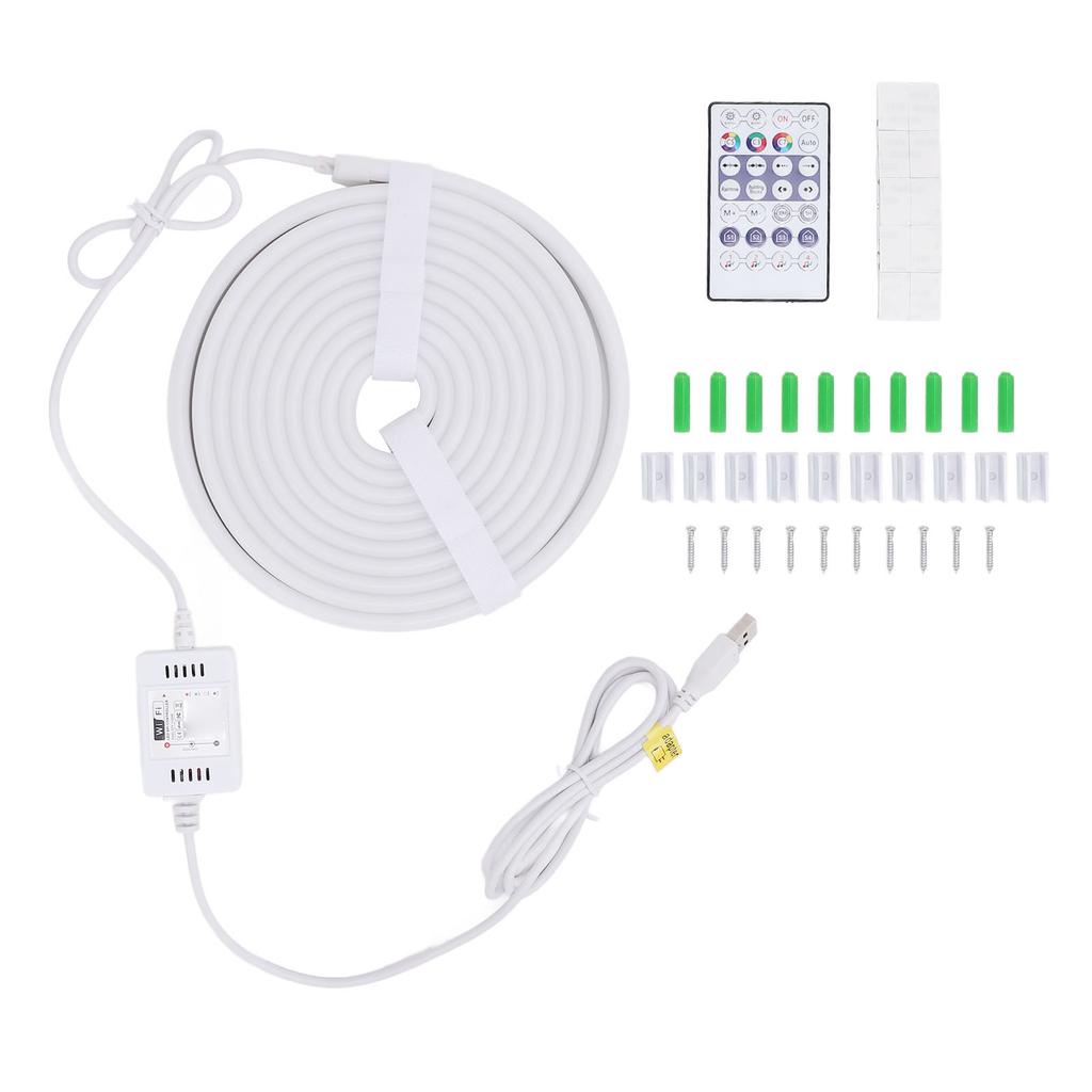 Neon Rope Light 9.84ft WIFI USB DC5V Powered Indoor Bedroom Outside Music Sync Remote Control RGB