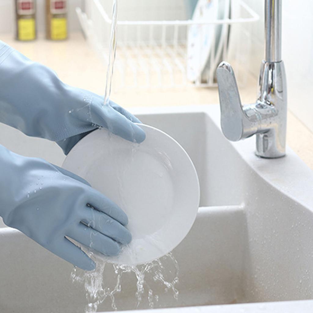 Cleaning Gloves PVC Reusable Waterproof Comfortable Washing Gloves Housework Gloves for Home