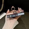 For Samsung Galaxy S25 Ultra Case with Ring Kickstand Rose Flower Electroplated TPU Phone Cover