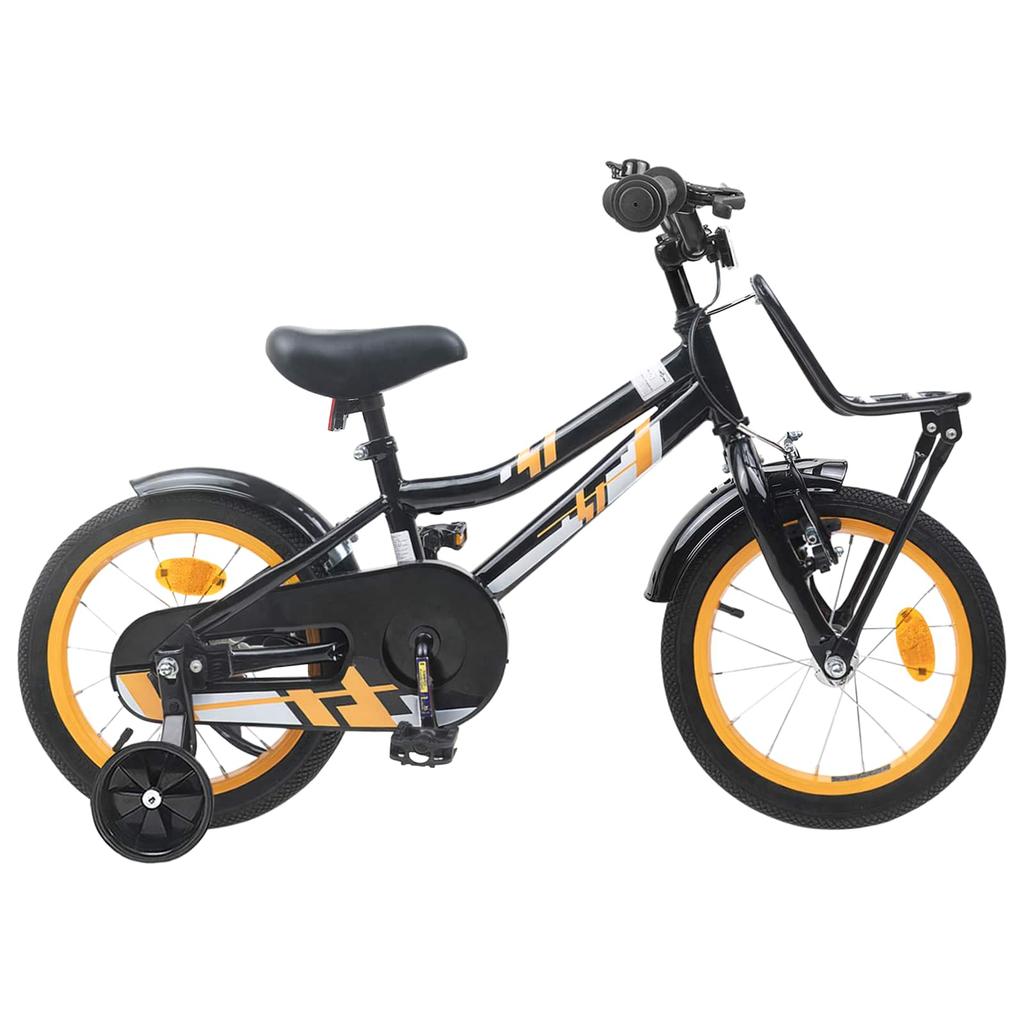 Kids Bicycle 12 Inch for Ages 2 4 Orange Black