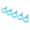 5pcs Fishing Rod Hook Secure Holder Rubber Circle Stainless Steel Fishing Pole Hook KeeperS