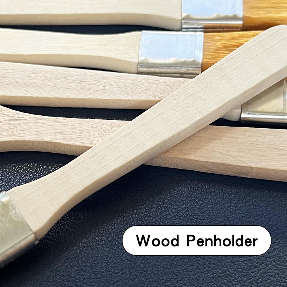 6pcs Yellow Nylon Square-Wash Paintbrushes Mini Solid Wood Handle for Clean The Dust and Students Art Painting Oil Brushes