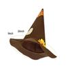 Felt Witch Hat Orgy Halloween Sunflower Hemp Rope Patch Felt Hat Witch Pointed Horn Hat Rice Straw Hat
