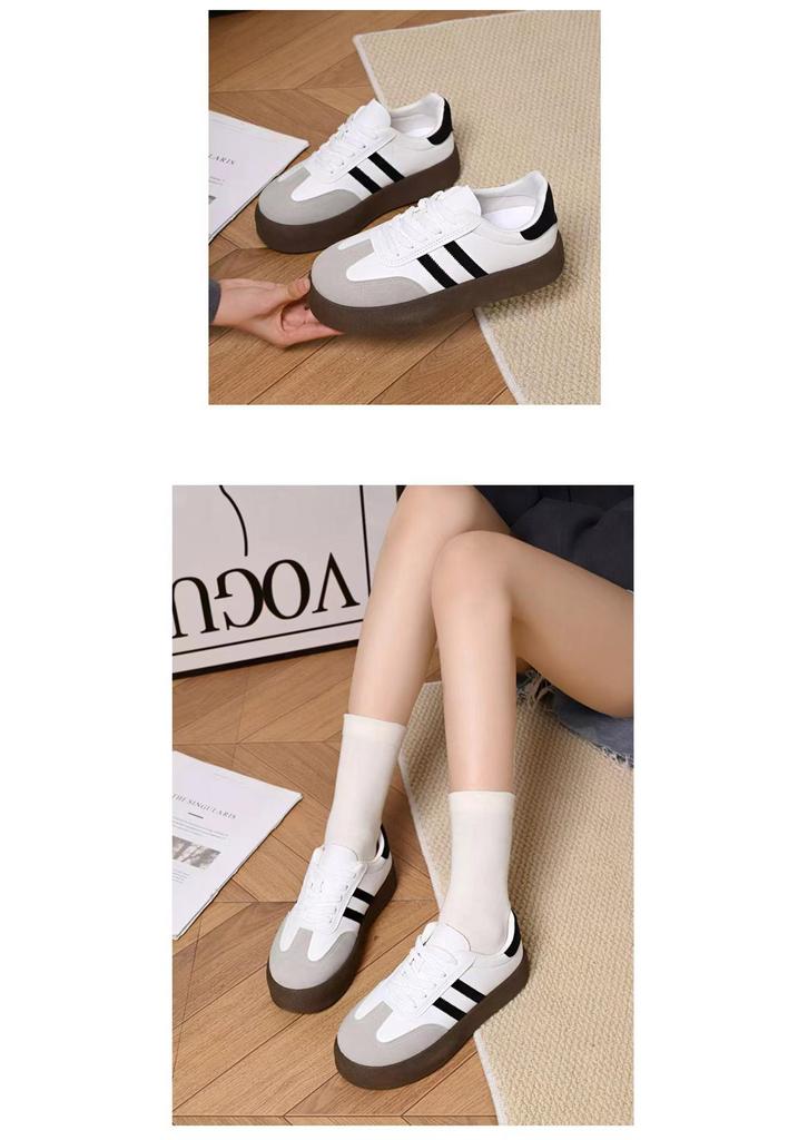 Women's Trendy White Retro Cortez Casual Shoes - Spring/Summer Thick Sole, Height Increasing Sports Board Shoes.