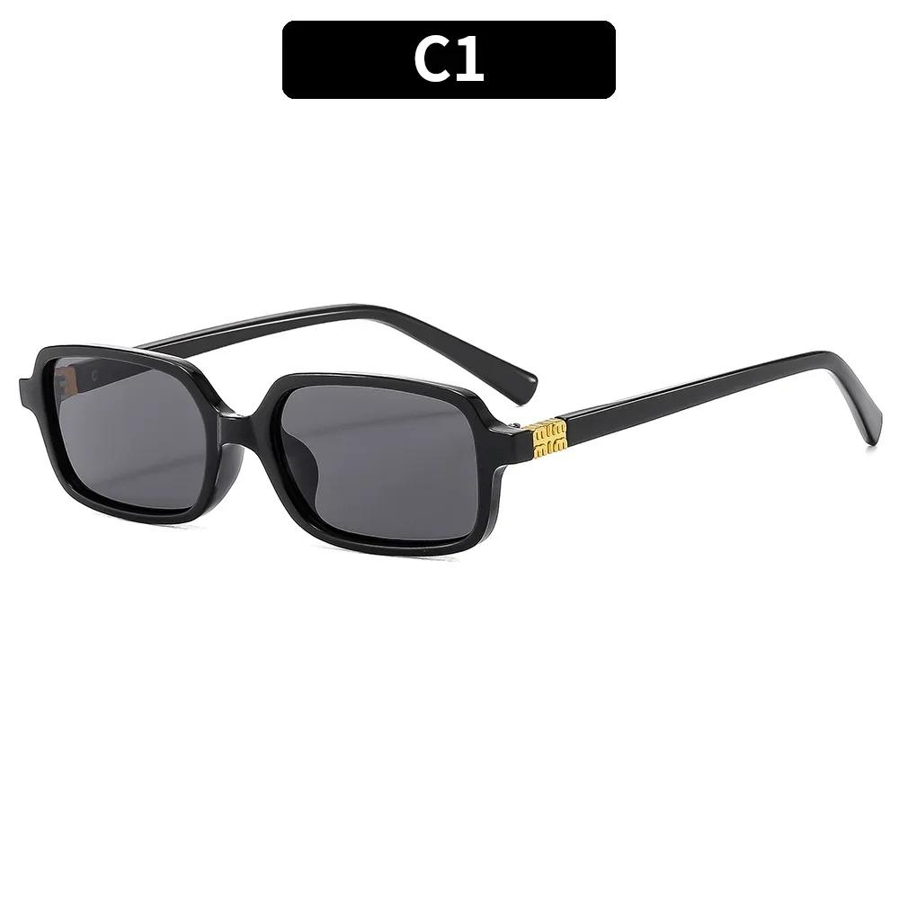 Classic Brand Designer  Luxury Small Frame Square Sunglasses Women For Men Vintage Punk Sun Glasses Popular Hip Hop Shades