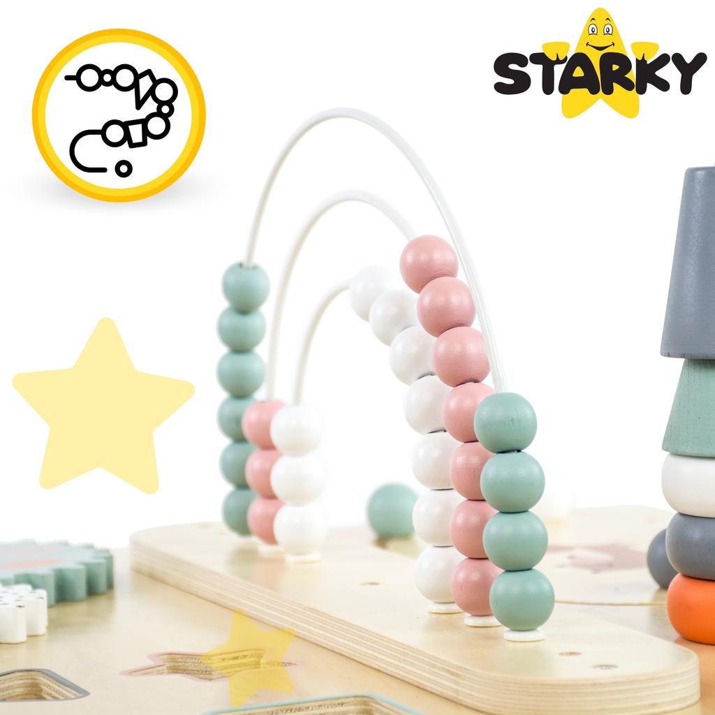 Multifunctional wooden Montessori manipulative educational table, fox