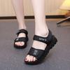 Sports sandals flat-soled fairy wind ins tide 2025 new summer Korean version casual Velcro beach shoes