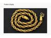 Gold-Plated Dragon Head Twist Necklace: Bold Design for Men & Women, New Vietnamese Sand Gold Imitation Style.