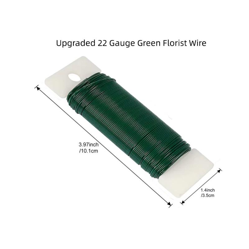1/2/3/6Roll Green Floral Wires Twisted Metal Wire Multifunctional Metal Wire Twist Tie Gardening Binding Straps Floral Arranging