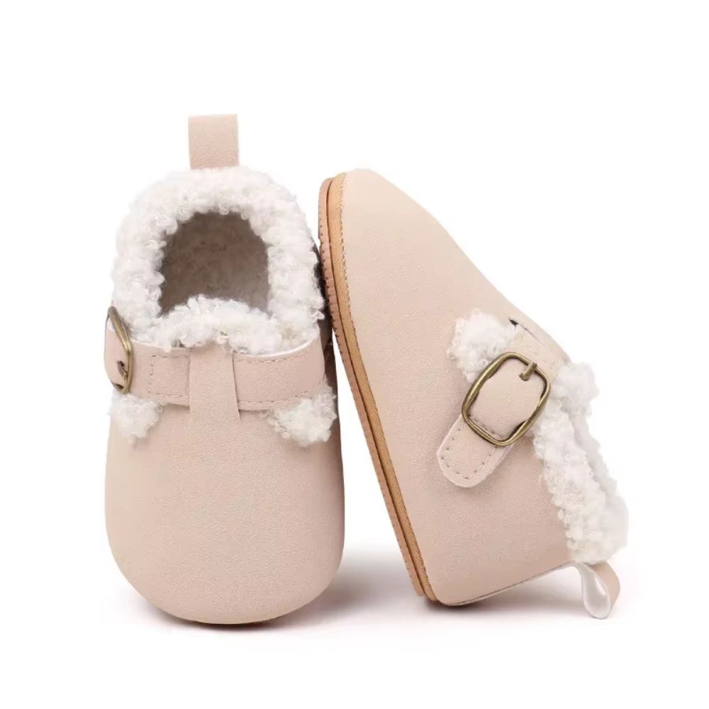 Fleece Lining Baby Walking Shoes Winter Soft-soled Prewalker Cute First Walker Shoes Outdoor