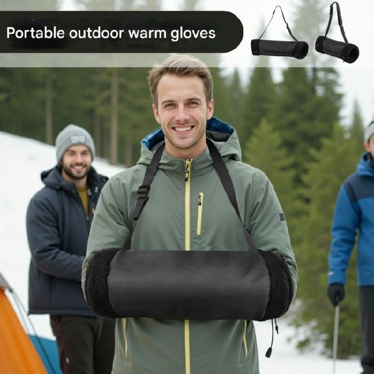 Any Weather Neck Worns Hand Warmers Zippered Storage Compartment Fabric Texture Suitable for Hiking Travel Winter Sports