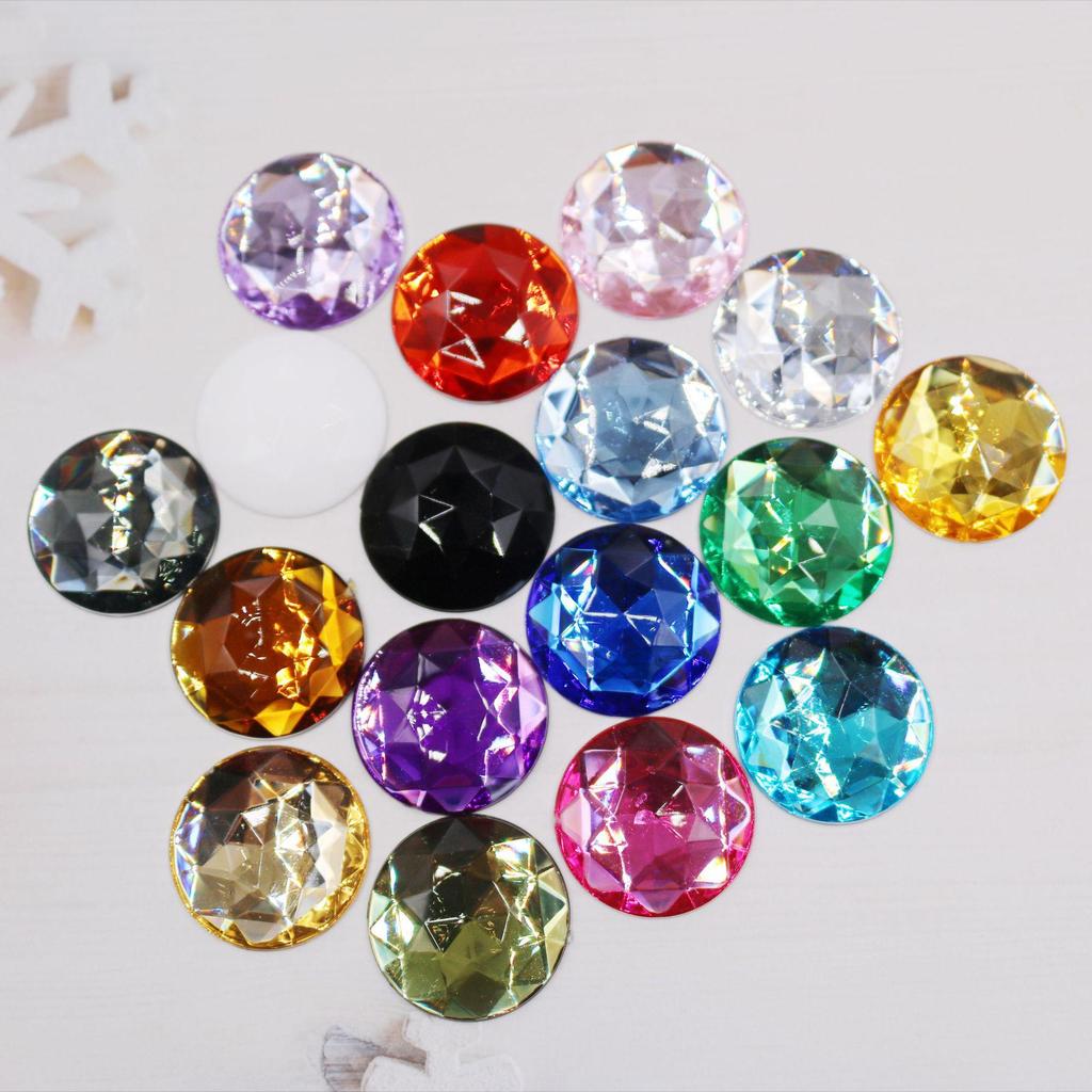 Acryl Versilberte Runde Strasssteine Aufkleber für DIY Schmuck & Beauty Accessoires