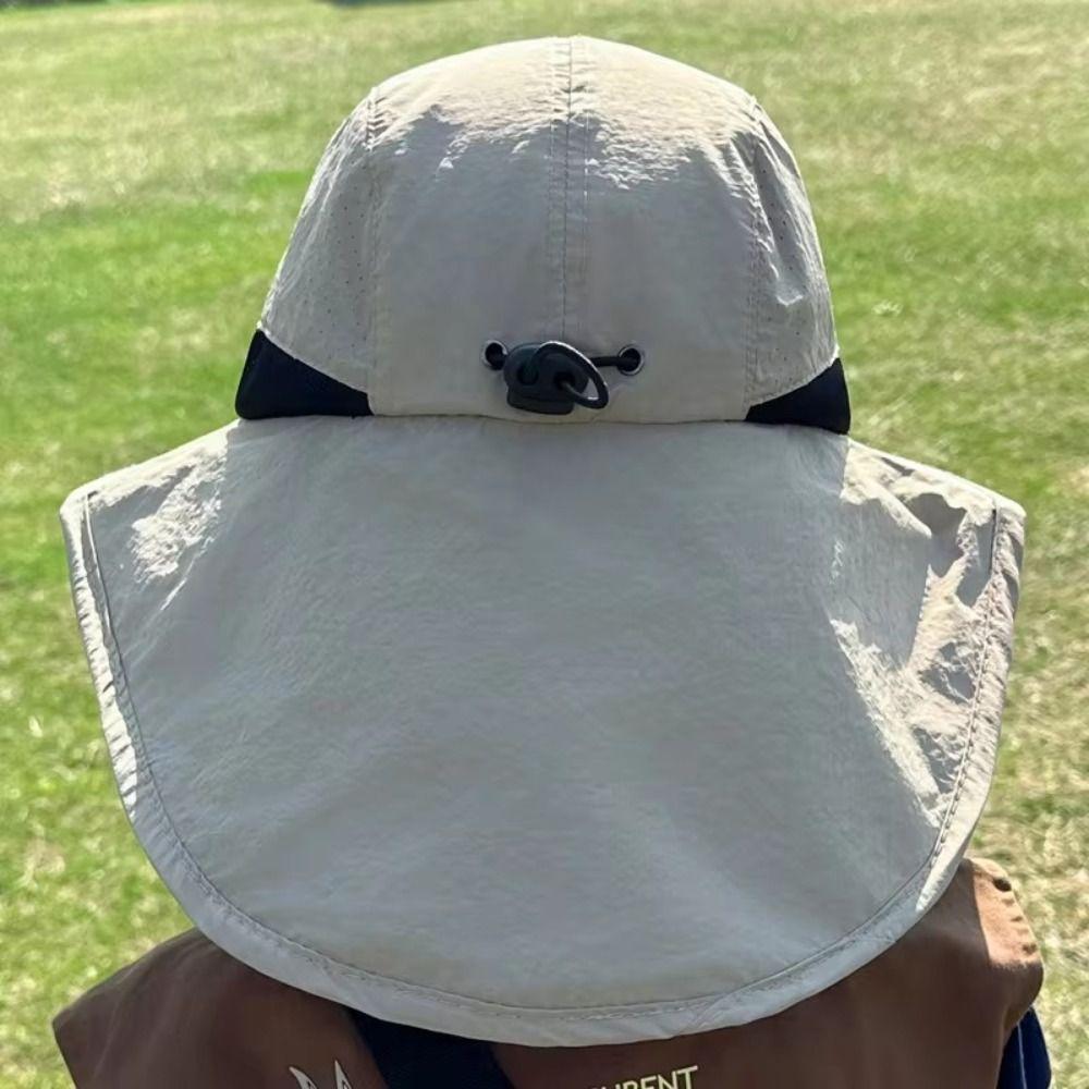Neck Ear Cover Children's Summer Hat Big Brim Shawl Kids Beach Caps  Outdoor Traveling