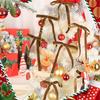 12 PCS Velvet Bows Christmas Tree Bows Red Christmas Ribbon Bows DIY Crafts Xmas Gift Wrapping for Xmas Home Decoration