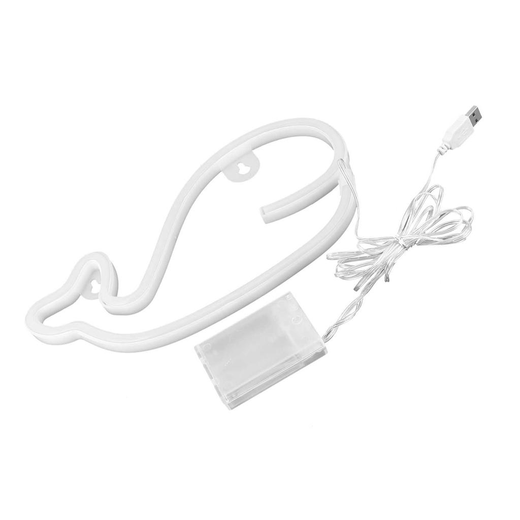 Neon Light Whale Shape LED Neon Sign Lamp Home Bedroom Party Holiday Decoration Birthday GiftBlue