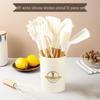 12-Piece Non-Stick Silicone Kitchen Utensil Set with Wooden Handles
