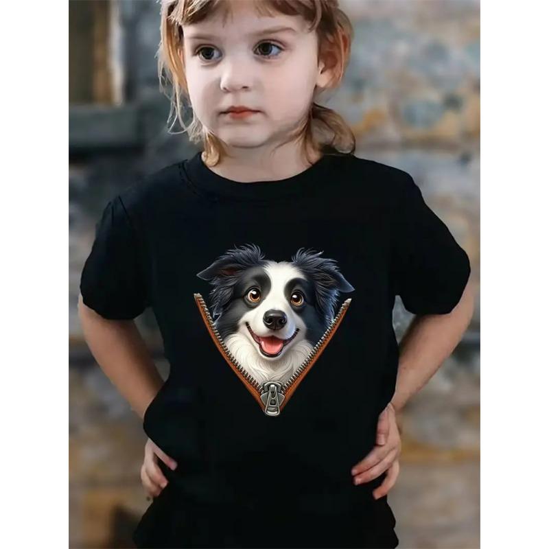 Cotton 100% Graphic T Shirts Summer 2025 Kids Clothes Round Neck Kids T Shirt Cute Girls Top Clothes Animal Children's T-Shirt Short Sleeve