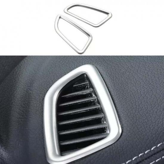 For Mercedes-Benz GLC Silver Steel 2016-22 Dashboard Side Outlet Vent Cover Trim