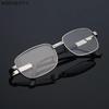 Reading Eyeglasses Ladies Men Durable Metal Metal Spectacle Frame Frame Crystal Glass Rectangular Hyperopia Presbyopia Reader Glasses +10 +15 +2.5